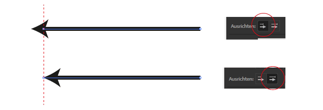 Pfeile in Illustrator ausrichten
