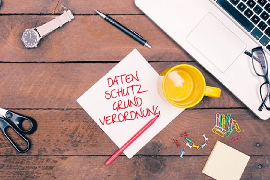 Notizzettel mit DSGVO Beschriftung